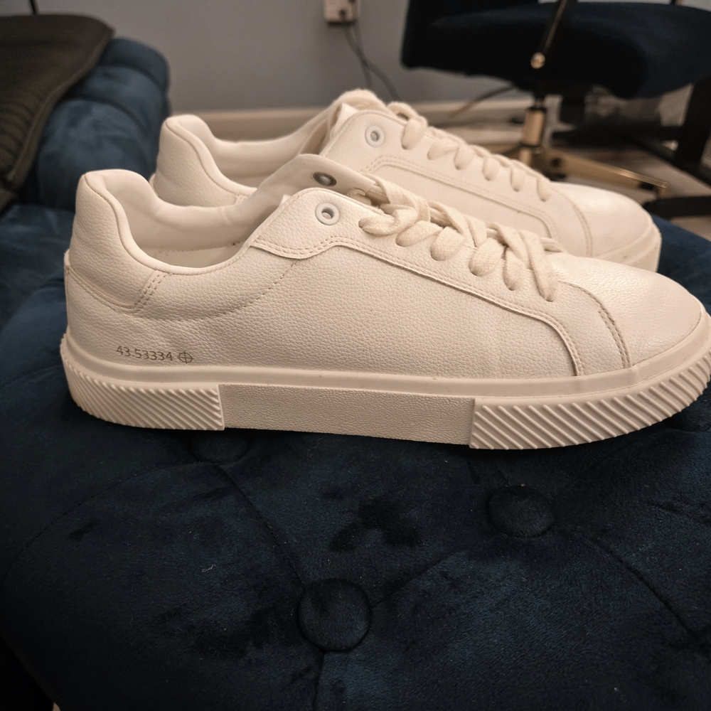 Pull&Bear White Trainer Sneakers Size 8.5